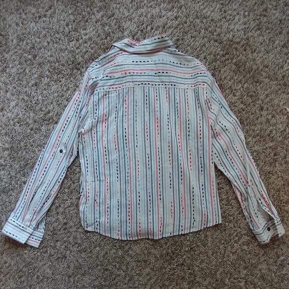 Multi Color Textured Button Down - Picture 4 of 4